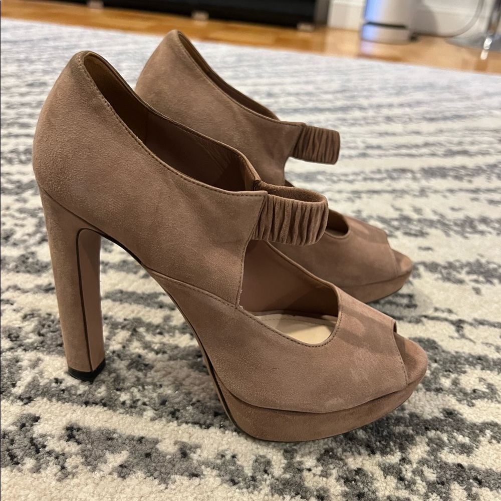 Mauve Prada Peep Toe - Picture 2 of 7